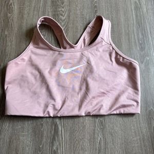 Nike Dri-Fit Swoosh Women's Plus Sports Bra Pink Glaze 1X‎ NWOT